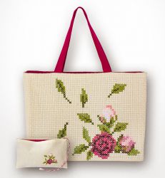 BAG002 Luca-S Набор для вышивания сумки 40х30см с кошельком 18х10см "Розы"